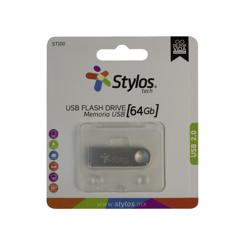 Memoria USB 64GB Stylos. STMUSB4B - Stylos