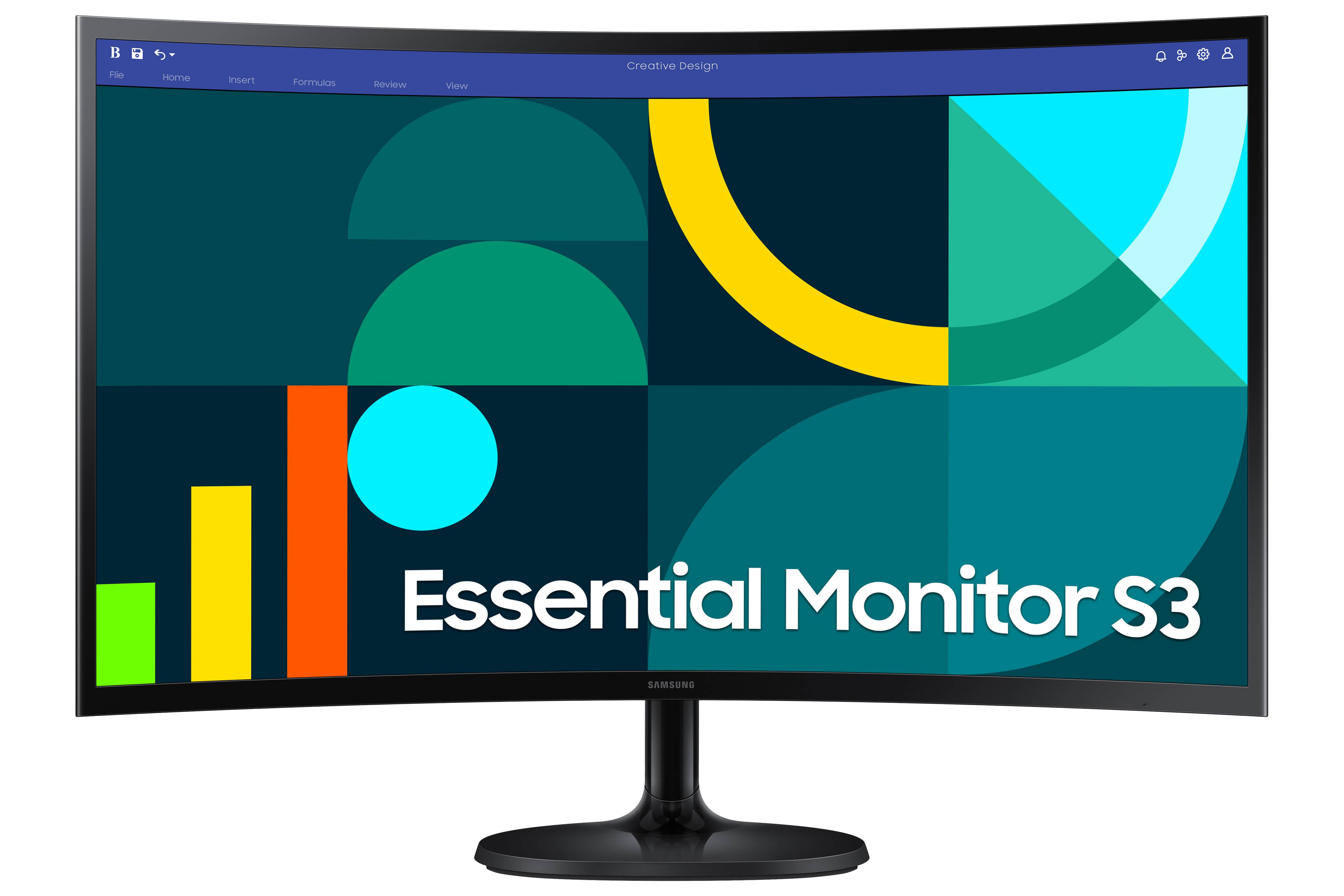 Monitor Samsung 27 Pulgadas Essential, FHD, Curvatura 1800R, 75Hz, 4ms, color Negro, LS27D360GALXZX MONSMG2040 - SAMSUNG