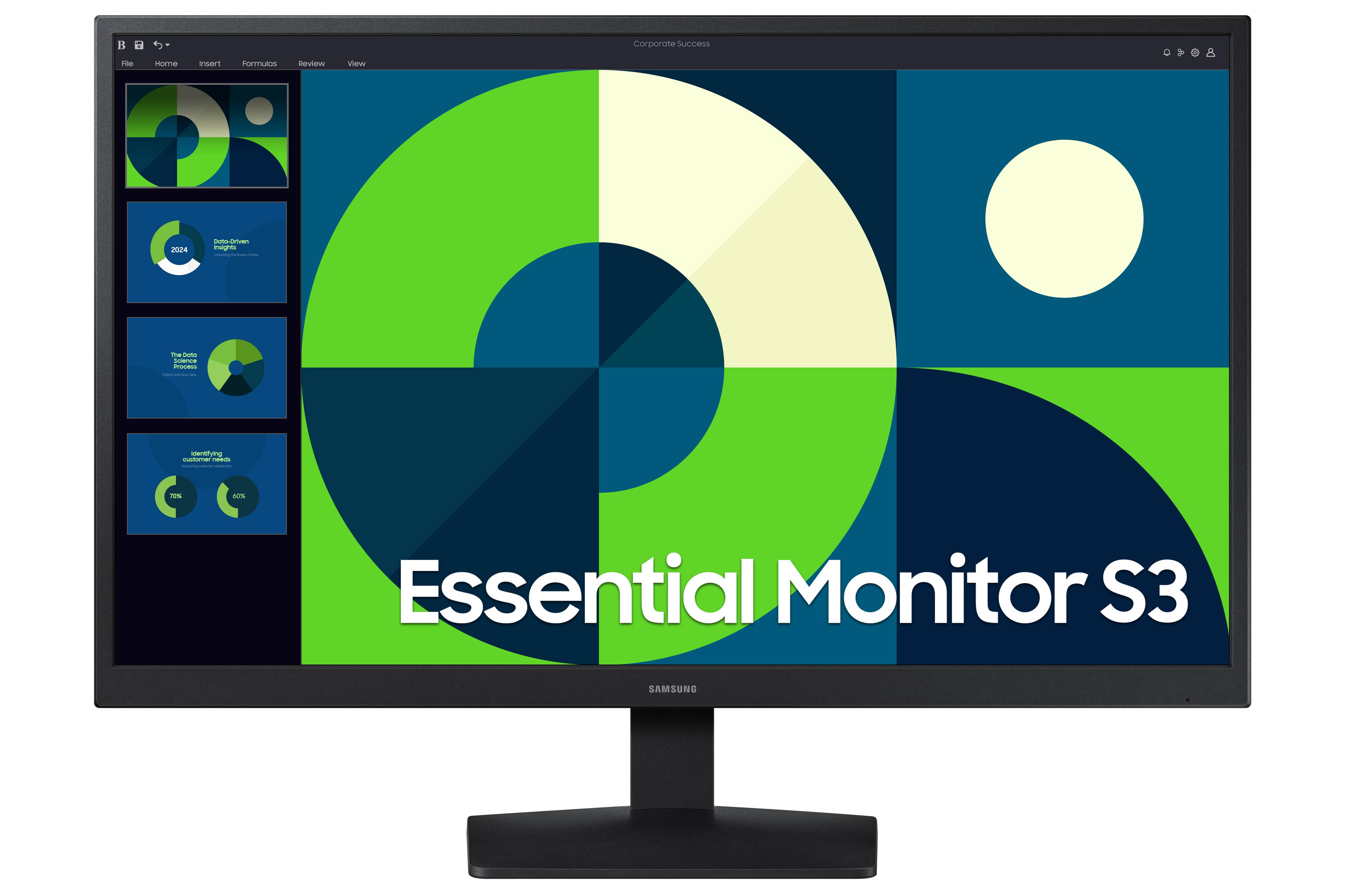 Monitor Samsung Essential S3, S31D, 24 pulgadas, FHD, FLAT, 75Hz, 5ms, LS24D310EALXZX MONSMG2150 - SAMSUNG