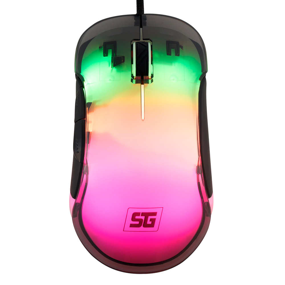 MOUSE VORAGO START THE GAME MO-505 ALAMBRICO RGB NEON HASTA 7,200 DPI’S USB TRASPARENTE - VORAGO