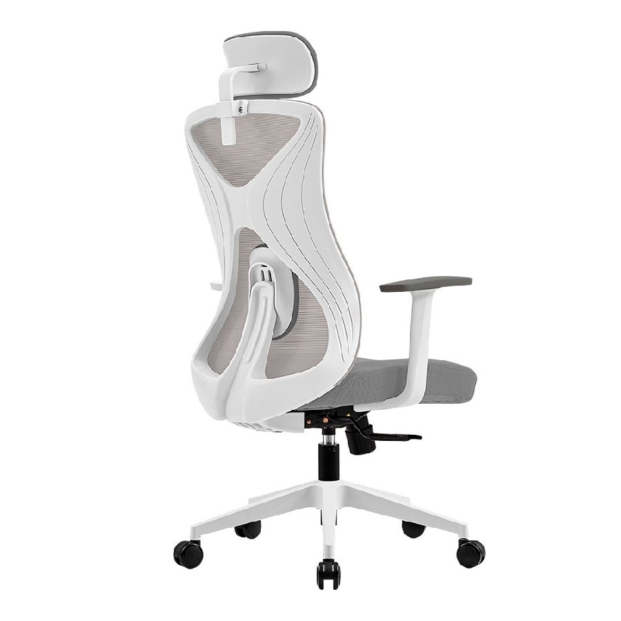 SILLA ERGONOMICA ACTECK FLOE PRO EC737 / INCLINACION 35 GRADOS / MARIPOSA CLASE 4 / MAX 120 KG / PISTON CLASE 4 / REPOSABRAZOS FIJO / BLANCO / AC-937245 AC-11464 - ACTECK