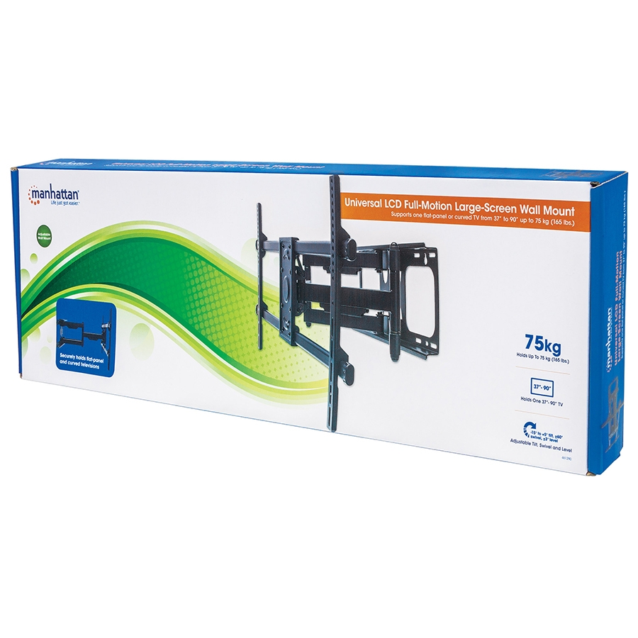 SOPORTE TV,MANHATTAN,461290, P/PARED 75KG, 37 A 90 ARTICULADO AC-5843 - MANHATTAN