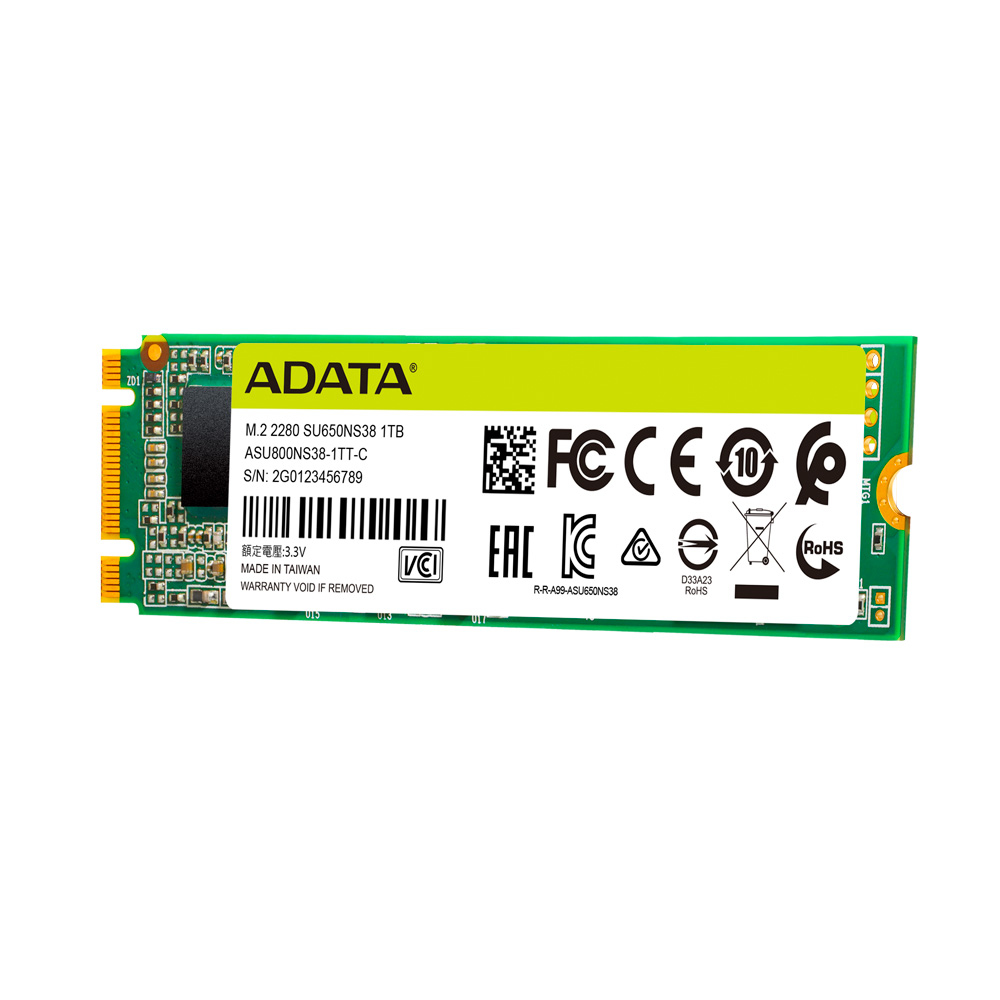 Unidad de Estado Solido ADATA Ultimate SU650 M.2 SATA, 1TB, 2280, ASU650NS38-1TT-C - ADATA