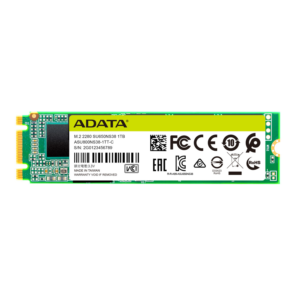 Unidad de Estado Solido ADATA Ultimate SU650 M.2 SATA, 1TB, 2280, ASU650NS38-1TT-C - ADATA