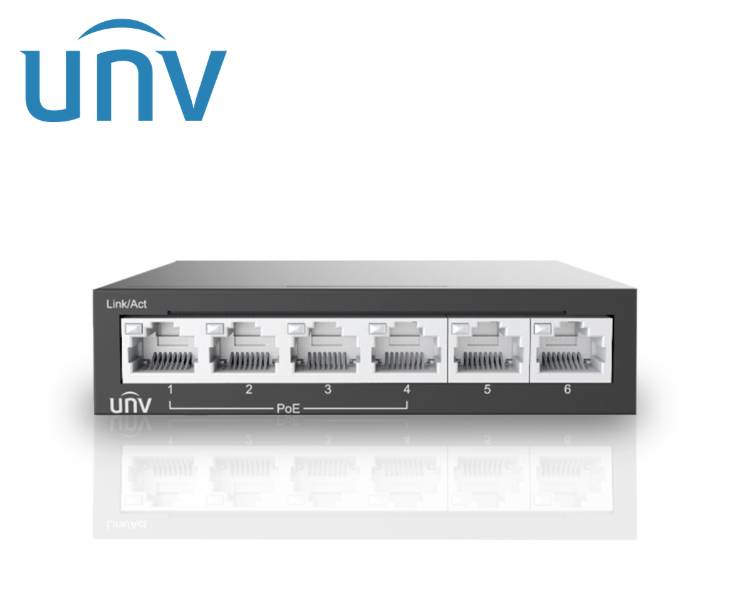 Switch POE+ 6 Fast Ethernet NSW2020-6T-POE-IN / 60W Total / No Administrable - UNIVIEW