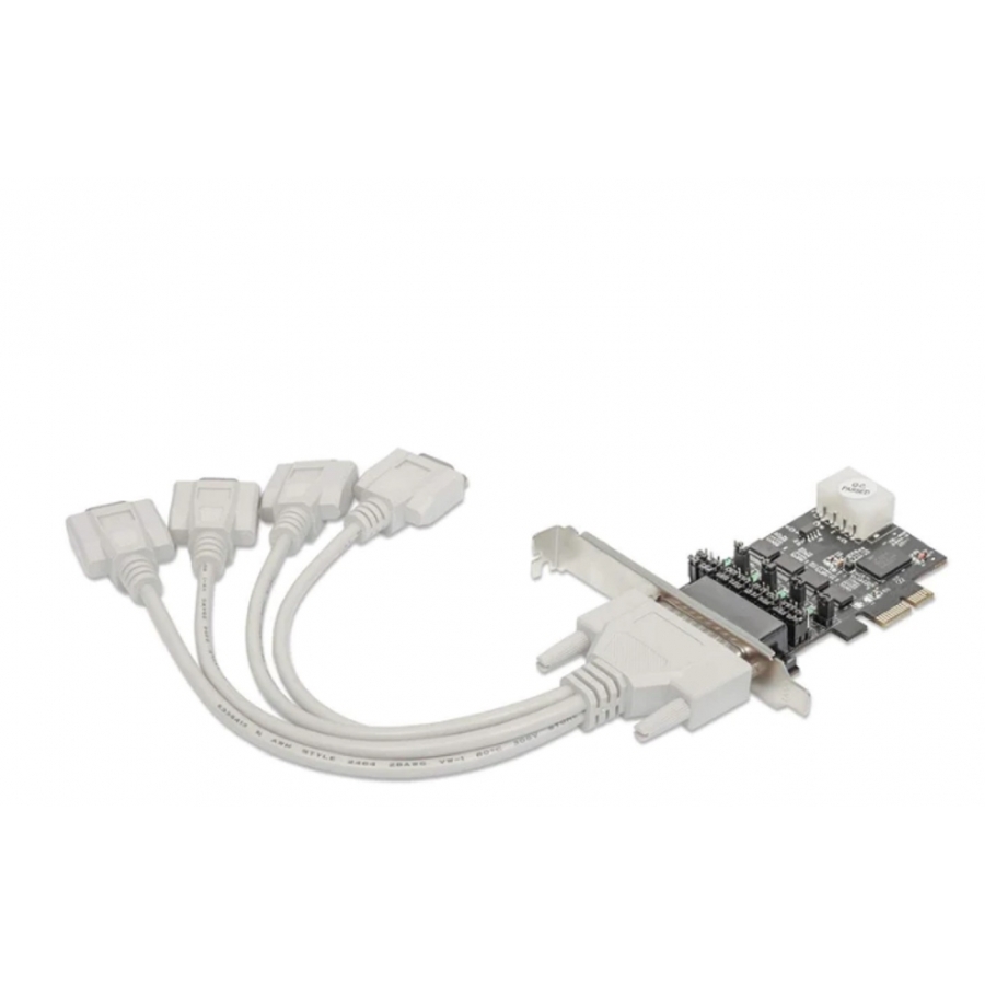 TARJETA PCI EXPRESS,MANHATTAN,153584,SERIAL 4 PUERTOS AC-9655 - MANHATTAN