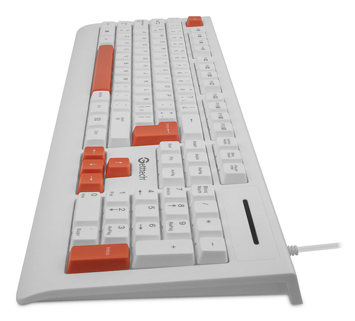 GETTTECH TECLADO BLANCO GGK-ESMWR-02-WH - GETTTECH