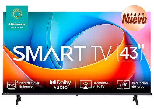 Televisor Hisense 43A4NV, 43 pulgadas, LED FHD, 1920 x 1080 Pixeles, VIDAA SMART TV PANHSE1860 - Hisense