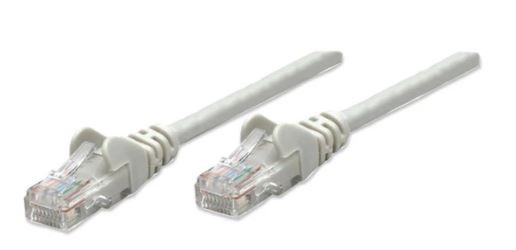 319768 Cable de red, Cat5e, UTP RJ45 Macho / RJ45 Macho, 3.0 m, Color Gris, Contactos con baño de oro para una mejor conexión. - INTELLINET