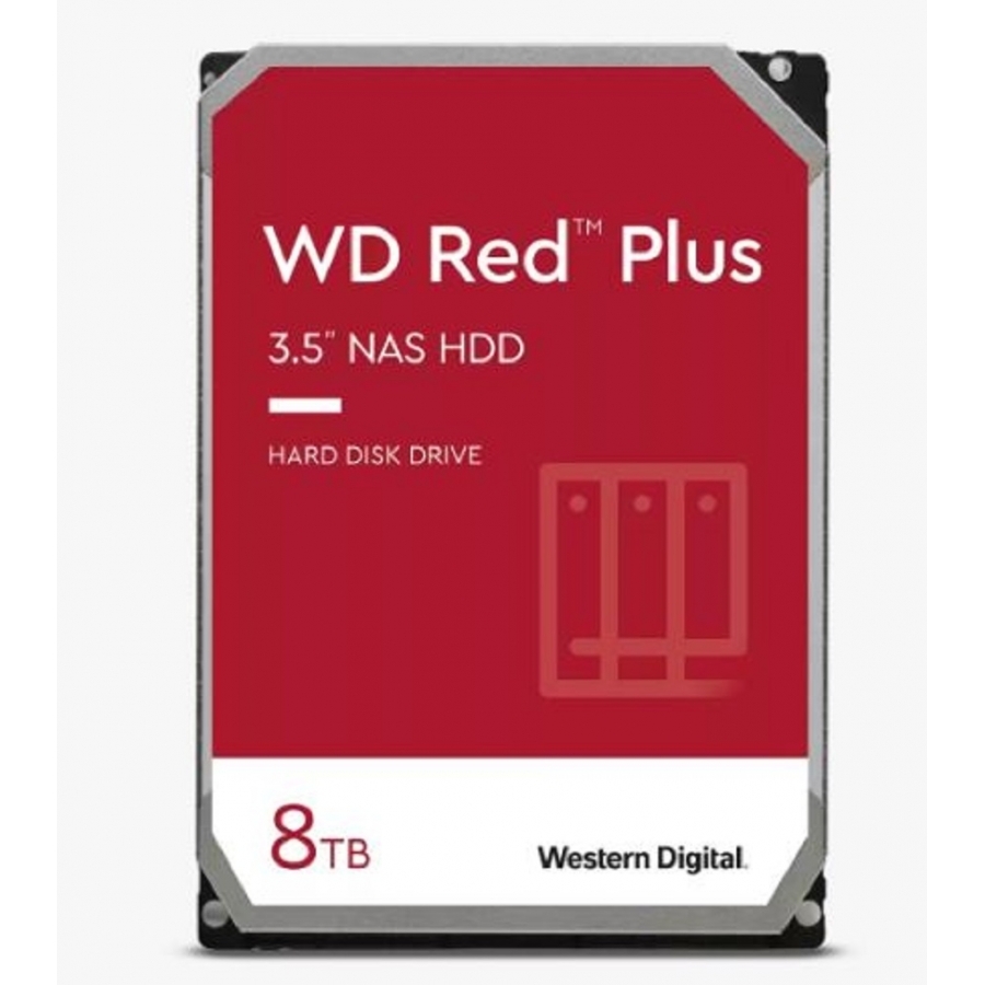 DISCO DURO INTERNO WD RED PLUS 8TB 3.5 ESCRITORIO SATA3 6GB/S 256MB 5640RPM 24X7 HOTPLUG NAS 1-8 BAHIAS WD80EFPX HD-3109 - WD - WESTERN DIGITAL