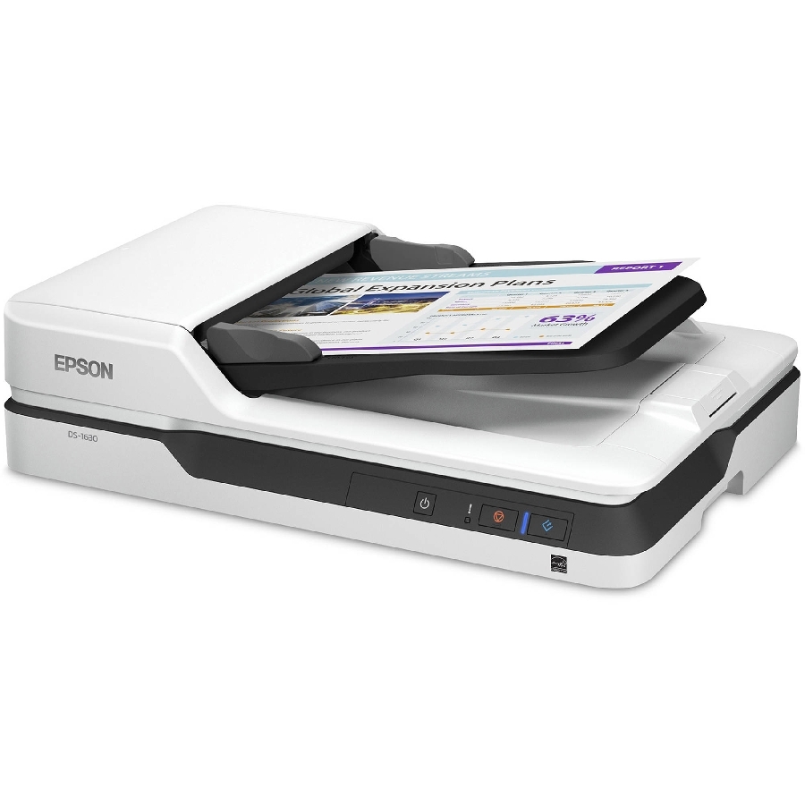 ESCANER EPSON WORKFORCE DS-1630, 25 PPM/10 IPM, 1200 DPI, 48 BITS, CAMA PLANA, USB, ADF, DUPLEX SC-194 - EPSON