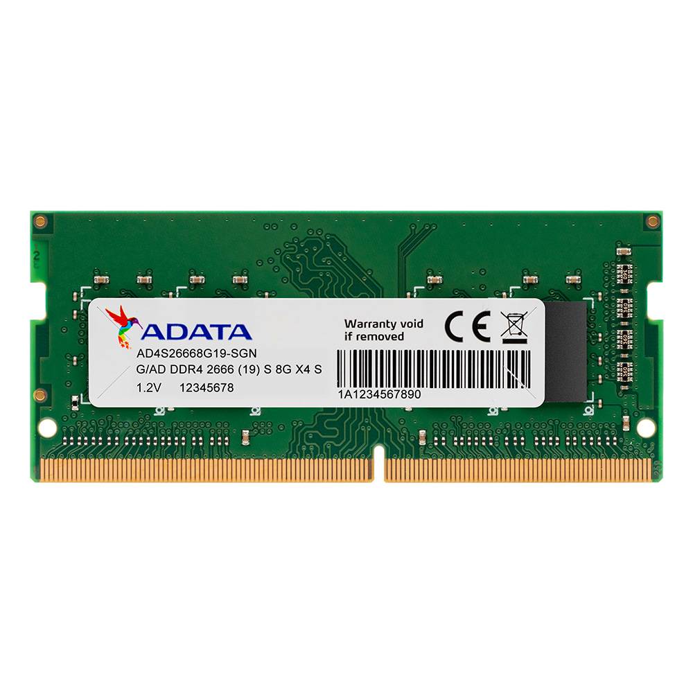 Memoria ADATA AD4S26668G19-SGN, 8 GB, DDR4, 2666 MHz, SO-DIMM - ADATA