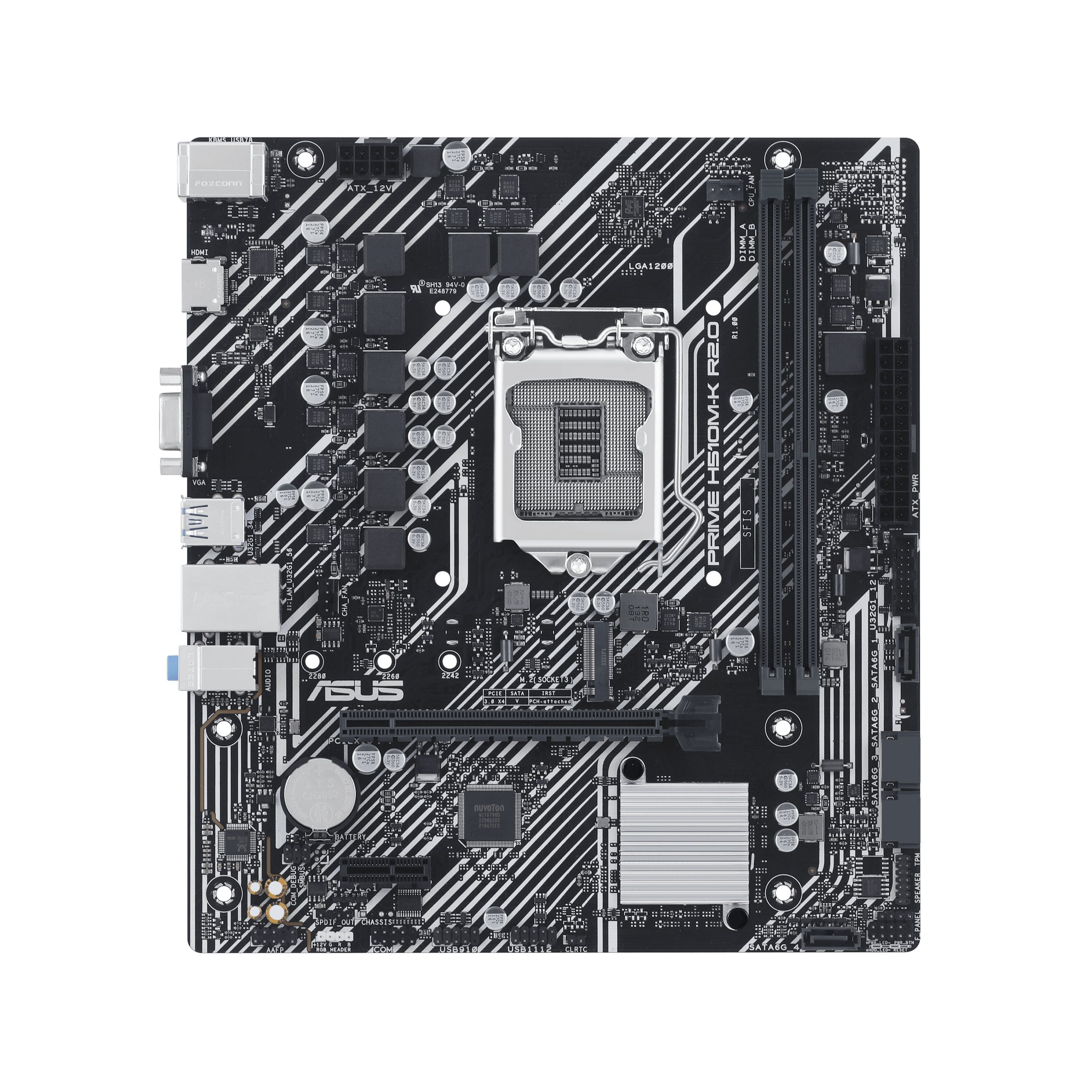 Tarjeta Madre ASUS PRIME H510M-K R2.0, micro ATX, Socket Intel® LGA 1200,, Intel®11a y 10a gen,PCIe 4.0, puerto M.2 de 32 Gbps, HDMI™, VGA, USB 3.2 Gen 1 T - ASUS