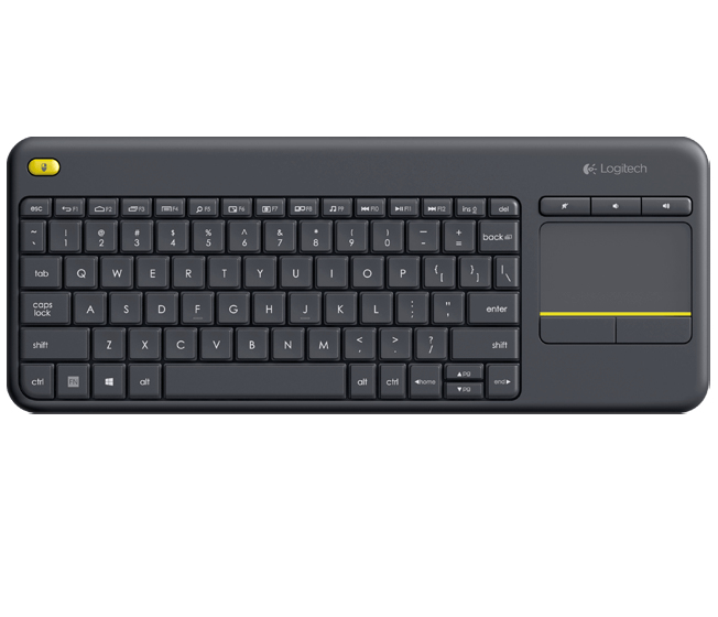 Wireless Touch Keyboard LOGITECH K400 PLUS, Negro, Inalámbrico TECLOG530 - LOGITECH