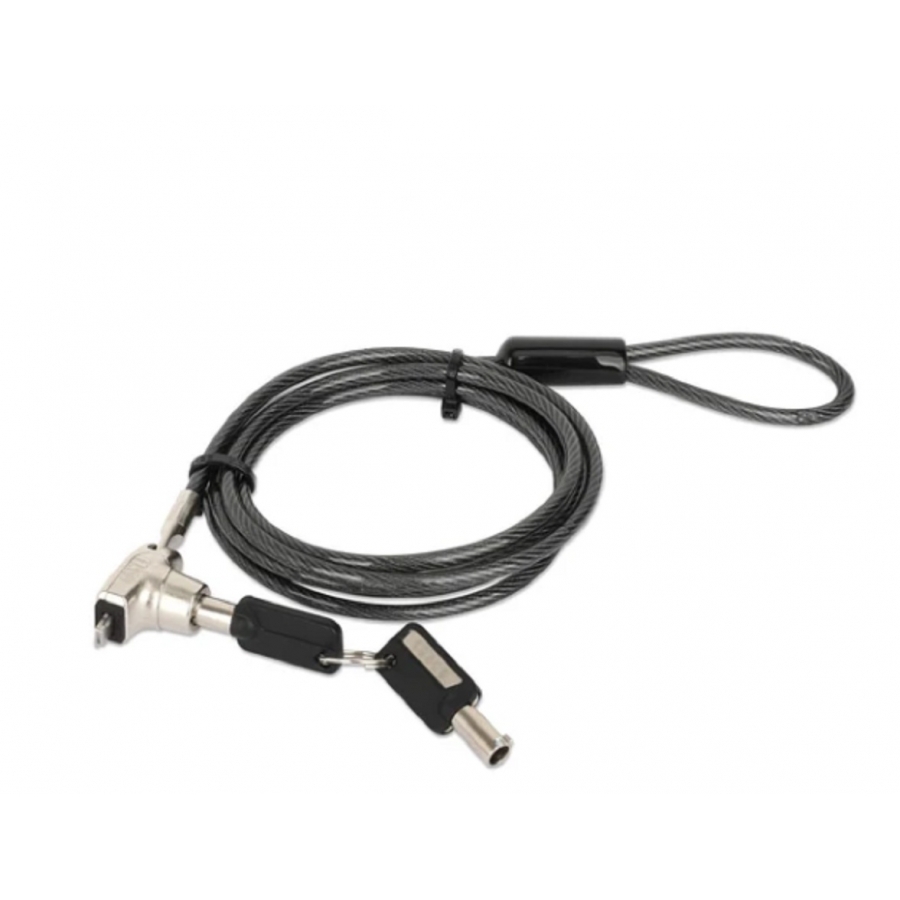 CANDADO LAPTOP , MANHATTAN, 440486 ,NANO LLAVE 1.8MTS GRIS AC-12072 - MANHATTAN