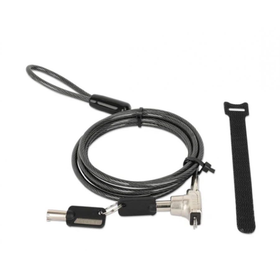 CANDADO LAPTOP , MANHATTAN, 440486 ,NANO LLAVE 1.8MTS GRIS AC-12072 - MANHATTAN