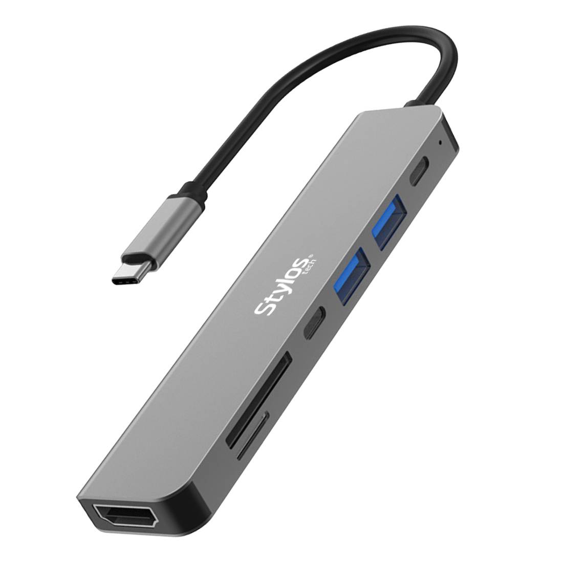 Hub 7 en 1 Stylos USB C Gris ACCSTY520 - Stylos