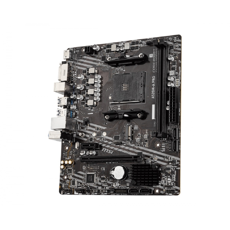 MB MSI A520 AMD S-AM4 3A GEN/2XDDR4 3200/HDMI/DVI/4XUSB 3.2/M.2/MICRO ATX/GAMA BASICA MB-1272 - MSI