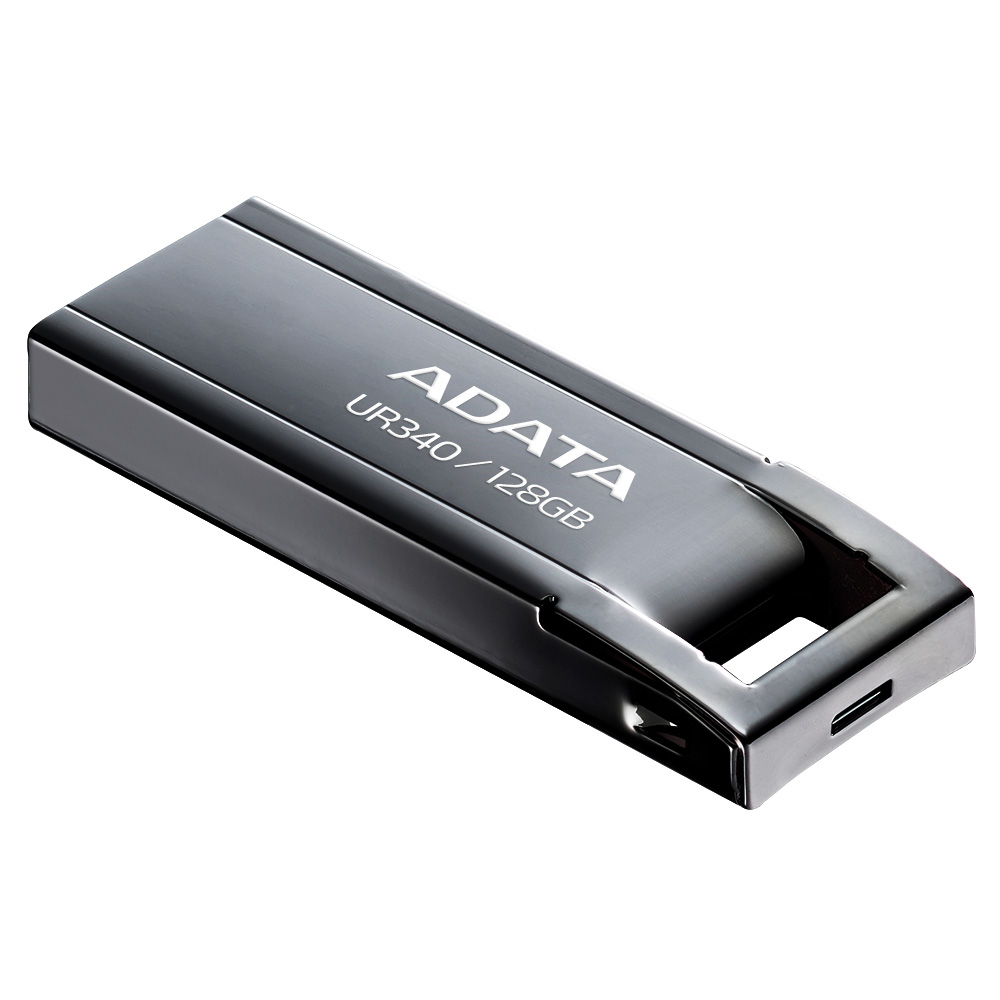 Memoria USB ADATA UR340, Negro, 128 GB, USB tipo A, 100 MB/s - ADATA