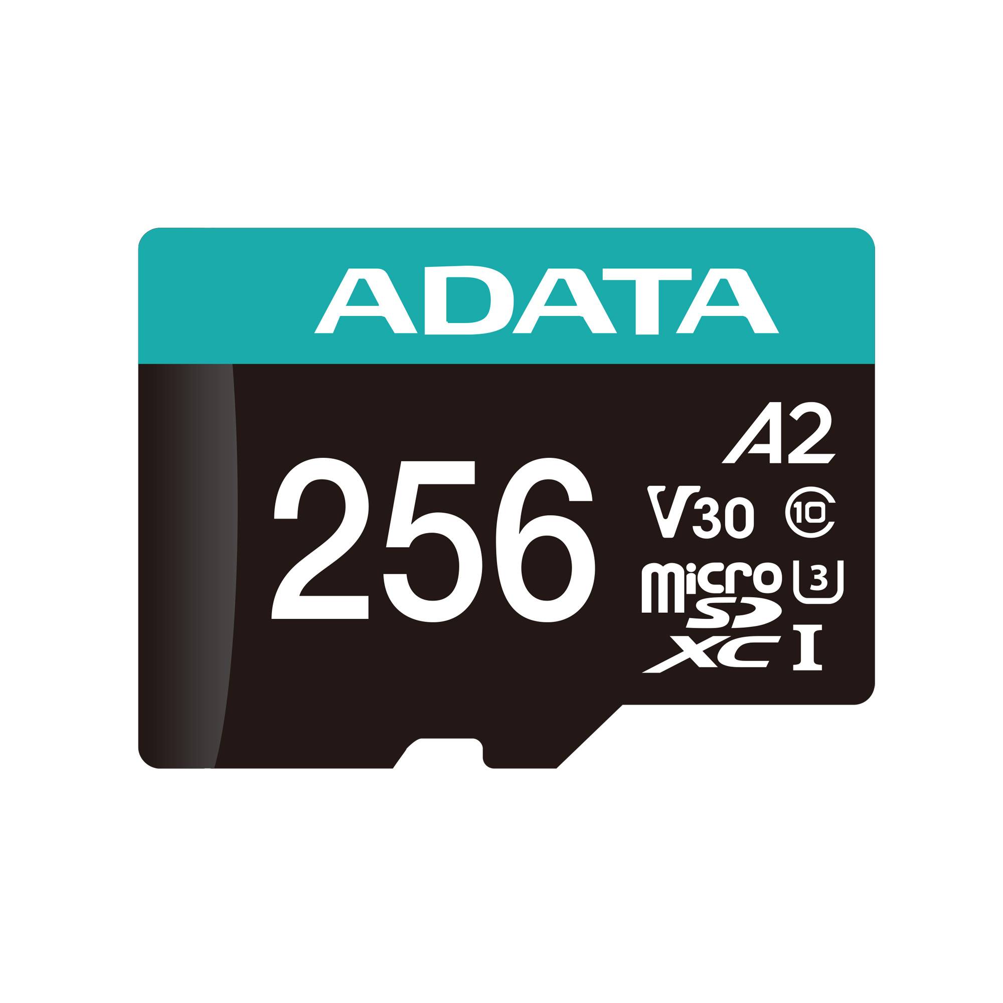 Micro Secure Digital ADATA AUSDX256GUI3V30SA2-RA1, 256 MB, Negro, Clase 10 - ADATA
