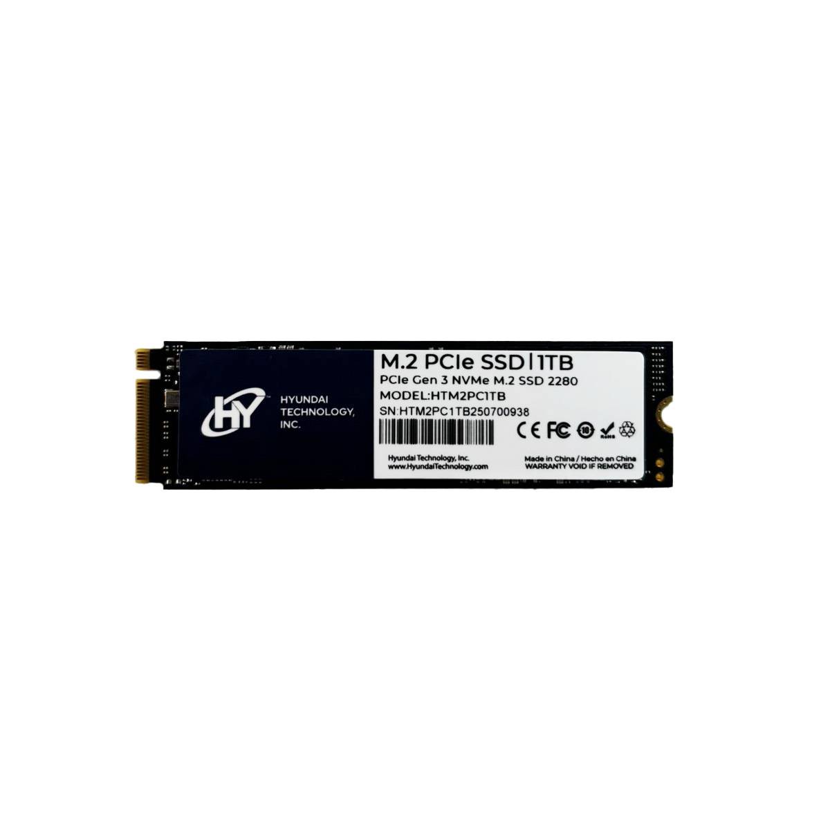 Unidad de Estado Solido, 1TB M.2 2280,PCIe 3.0 NVMe  HTM2PC1TB - HYUNDAI