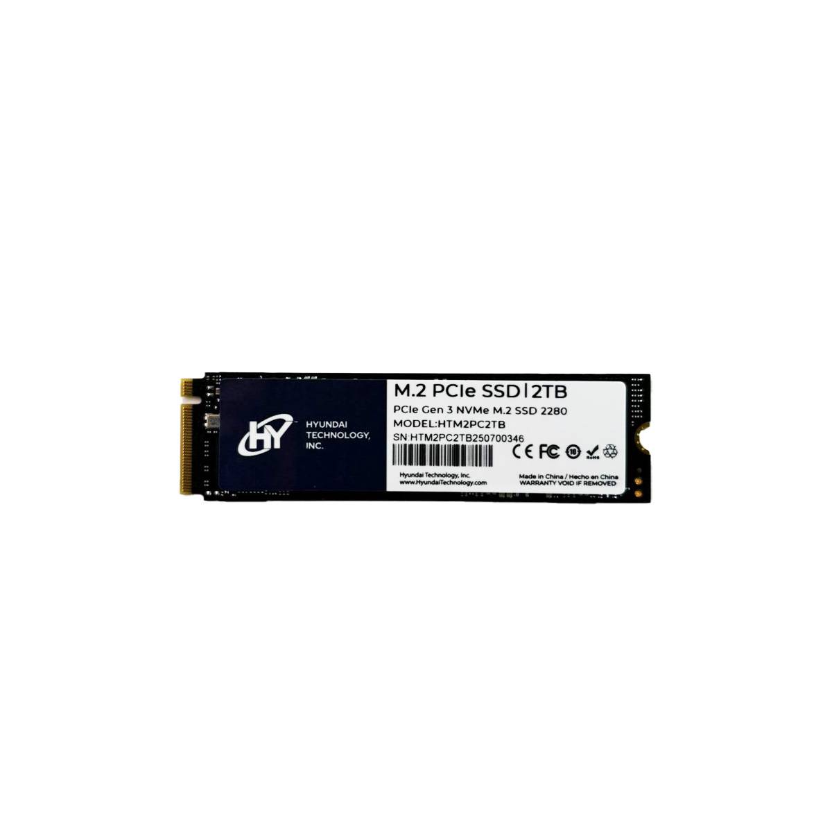 Unidad de Estado Solido, 512GB M.2 2280,PCIe 3.0 NVMe HYUNDAI  HTM2PC512G - HYUNDAI