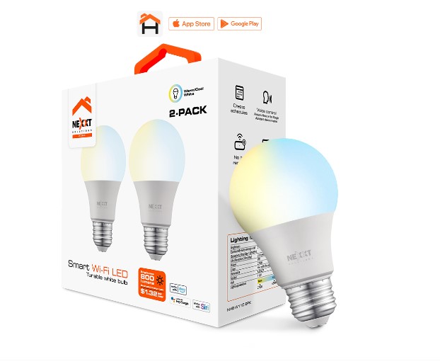 Bombilla LED inteligente Wi-Fi 110V / A19 / 2PK