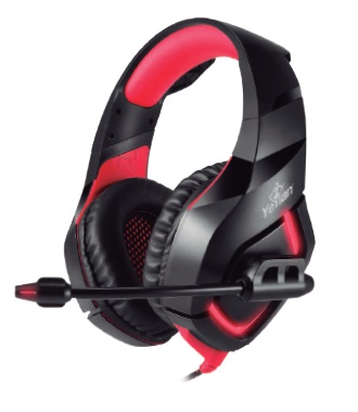 YEYIAN DIADEMA GAMER WICKED SERIE 3000, AUDIO DE 20-20 KHZ, CON MICROFONO, ALMOHADILLA VICOELASTICO, CONTROL DE VOLUMEN, USB - MODELO: YDW-33402