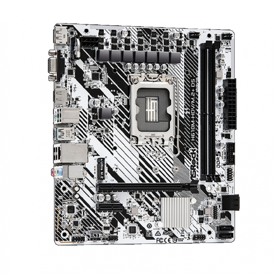 MB ASROCK H610 / DDR5 / X1 PS2 / X1 VGA / X1 HDMI / X1 DP / X1 USB 3.2 / X1 USB 3.2 TIPO C / X4 USB 2.0 / X1 LAN 1 GBE / SOCKET 1700 MB-1484