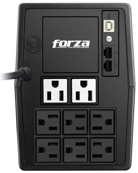 No-Break FORZA SL-1011UL, 1000 VA, 600 W, Negro