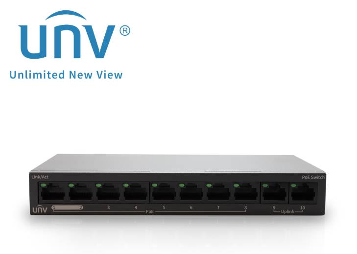 Switch POE+ 10 Fast Ethernet NSW2020-10T-POE-IN / 88W Total / No Administrable