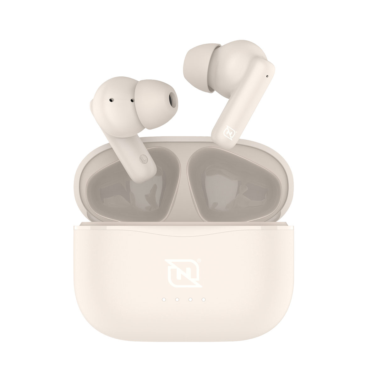 AUDIFONOS IN-EAR NTWS-103 BLUETOOTH 5.3 TWS SUPER BASS MANOS LIBRES HASTA 5 HRS DE DURACIÓN, 4 INDICADORES DE CARGA EN DOCK, BEIGE BOCNNN830