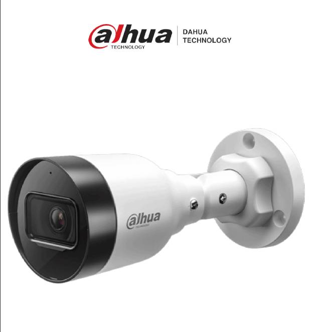 Cámara DAHUA IPC-HFW1431S1-A-S6, cámara IP Bullet de 4MP cuenta con micrófono integrado, 102° de visión, H.265, lente de 2.8mm,poe