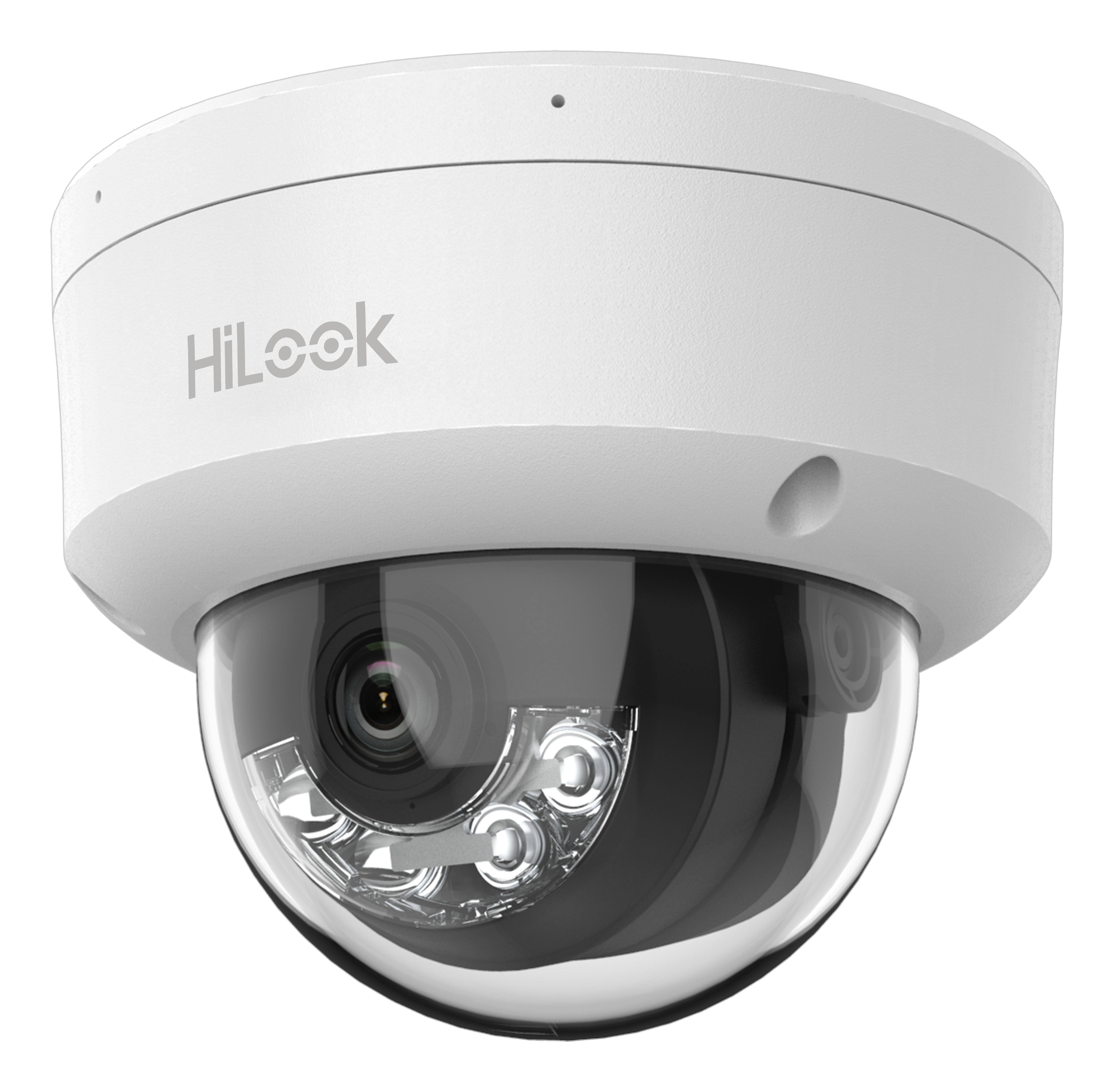 HiLook Series / Domo IP de 2 Megapixel (1080p) / Lente 2.8 mm / 30 mts IR / Micrófono Integrado / Exterior IP67 / PoE