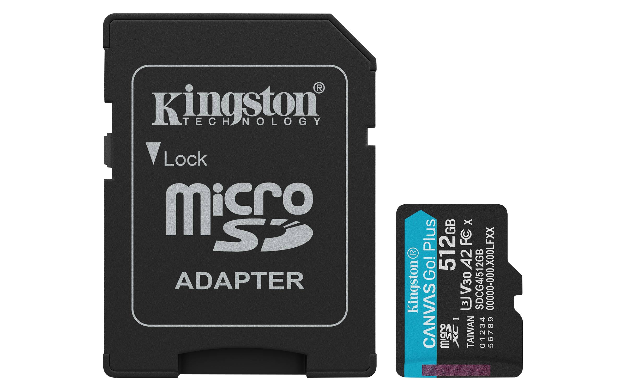 MEMORIA MICROSD KINGSTON CANVAS GO! PLUS GEN4 512GB R.200MB/S W.160MB/S CL10 UHS-I U3 V30 A2