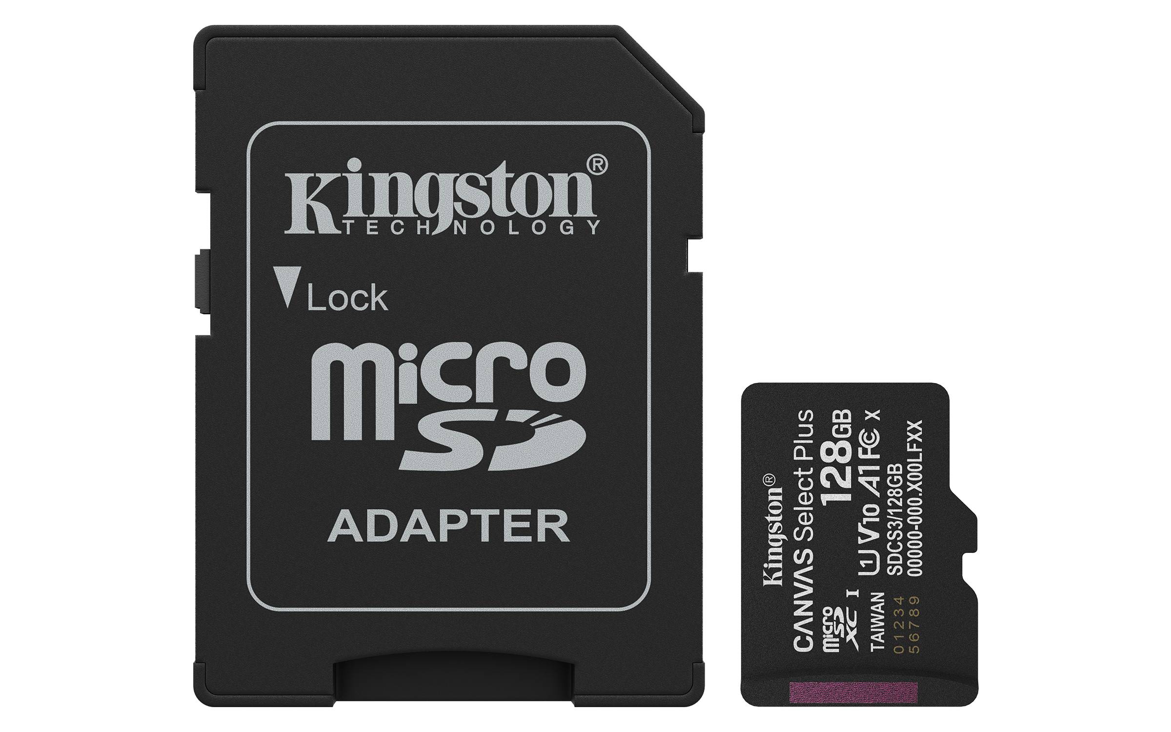 MEMORIA MICROSD KINGSTON CANVAS SELECT PLUS GEN3 128GB R.150MB/S CL10 UHS-I U1 V10 A1