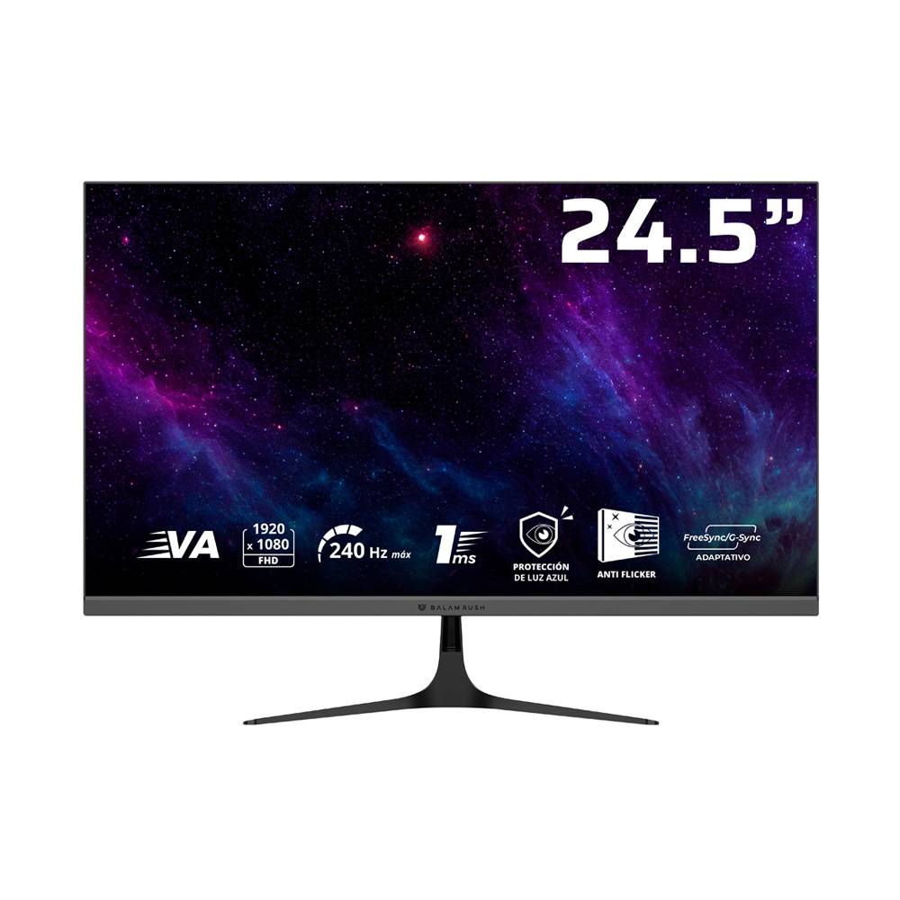 Monitor Gamer 24.5 Pulgadas COSMOS EDGE MCE245P BALA RUSH VA, Resolución: 1920 x 1080  FHD Frecuencia: 240Hz MONBLR450