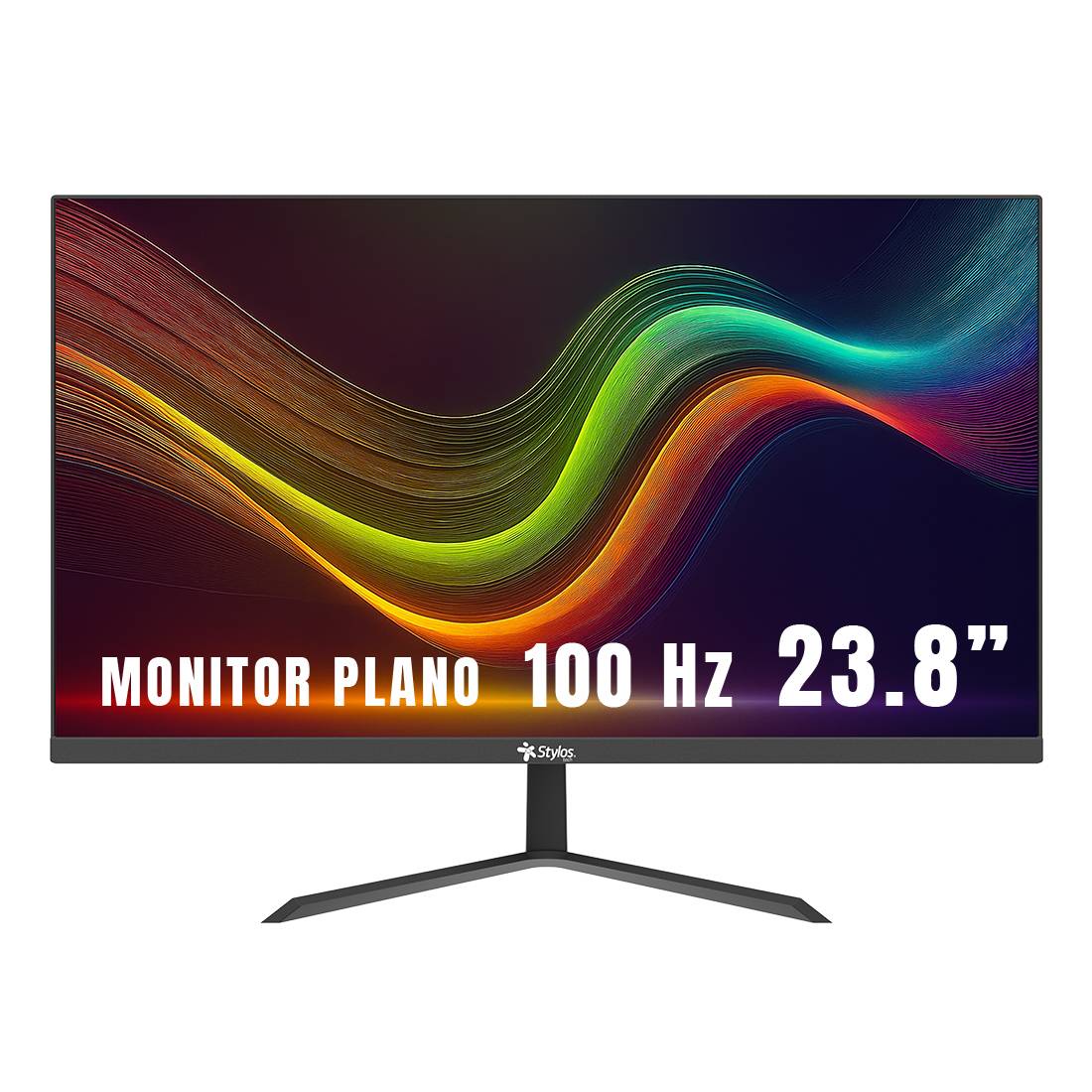Monitor Stylos 23.8 Stylos SMOT7 Flat Panel LED HD 100Hz 5ms 1xVGA + 1xHDMI + Vesa 100x100mm Negro MONSTY390