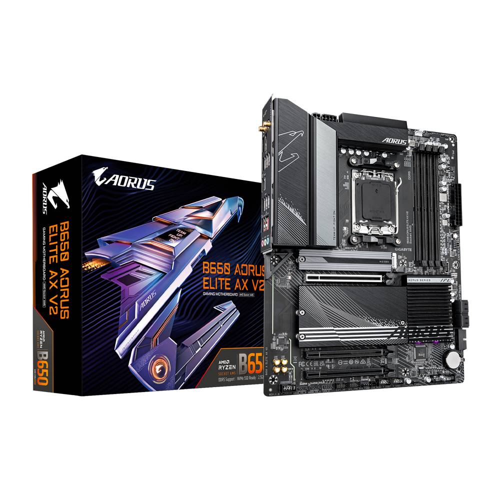 TARJETA MADRE GIGABYTE ATX B650 A ELITE AX V2 DDR5, AM5, 64 GB, PARA AMD