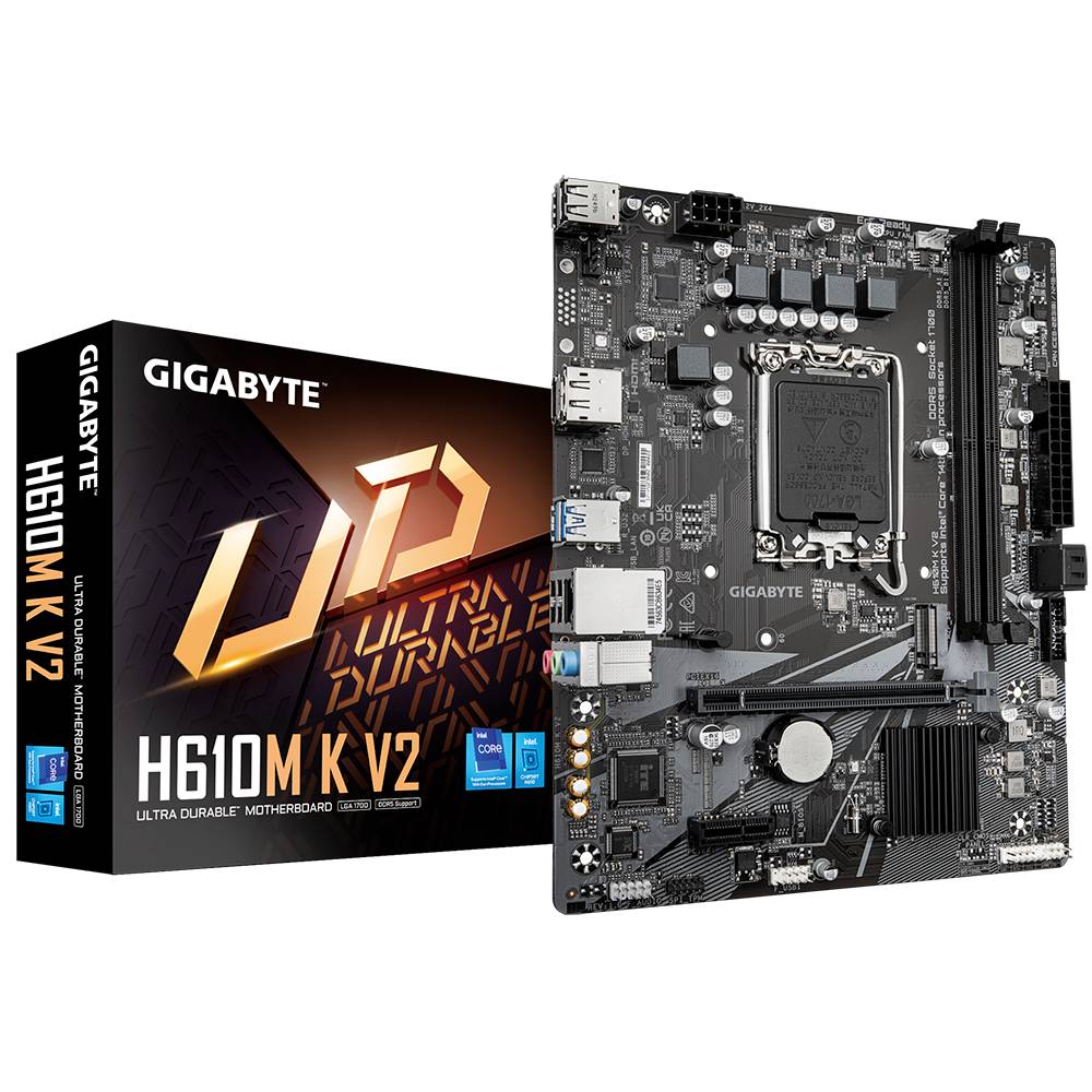 TARJETA MADRE GIGABYTE ATX H610M K V2 DDR5, S-1700, 64 GB, PARA INTEL