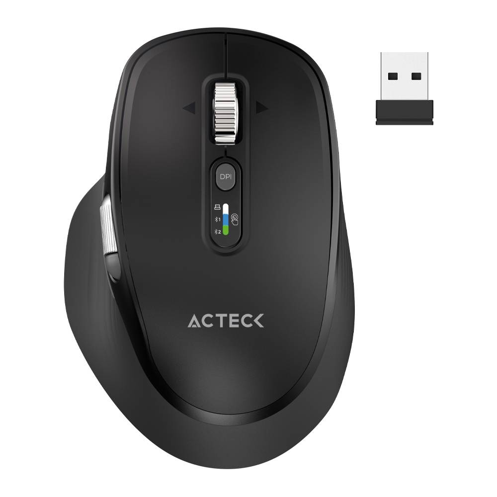 Mouse Inalámbrico Multidispositivo  VIRTUOS PRO ULTRA MI777 ACTECK Batería recargable 500 mAh MOUACT460