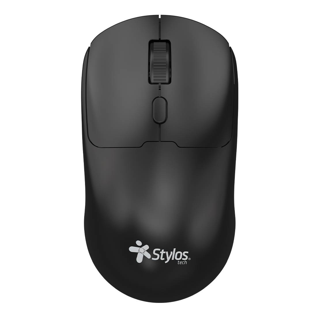 Mouse Inalámbrico Recargable Stylos STPMOI7B 1,600 Dpi 3 Niveles 4 Botones Conexión USB Nano 2.4Ghz Negro MOUSTY160