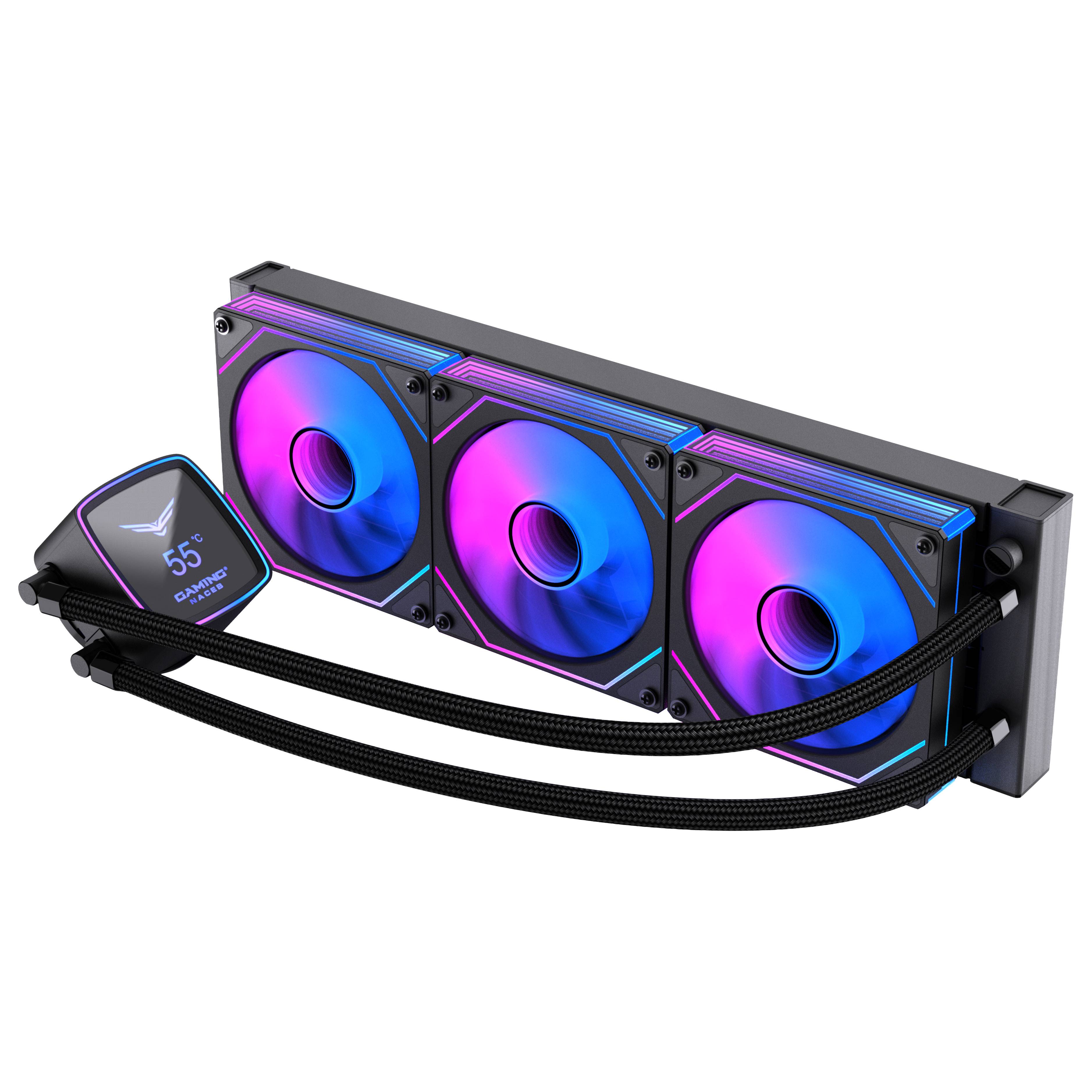NACEB ENFRIAMIENTO LIQUIDO BOREAL 360MM PANTALLA DIGITAL ARGB NEGRO NA-0656N VENNCB220