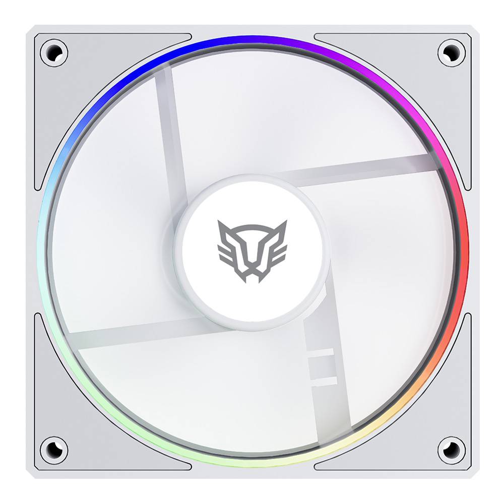 Ventilador de 120mm Balam Rush Eolox Bora EXB85 Velocidad: 600-1600 Rpm Flujo de aire:48 CFM, Ruido: 28 dB , 7 Aspas, Iluminacion ARGB 3 Pin VENBLR460