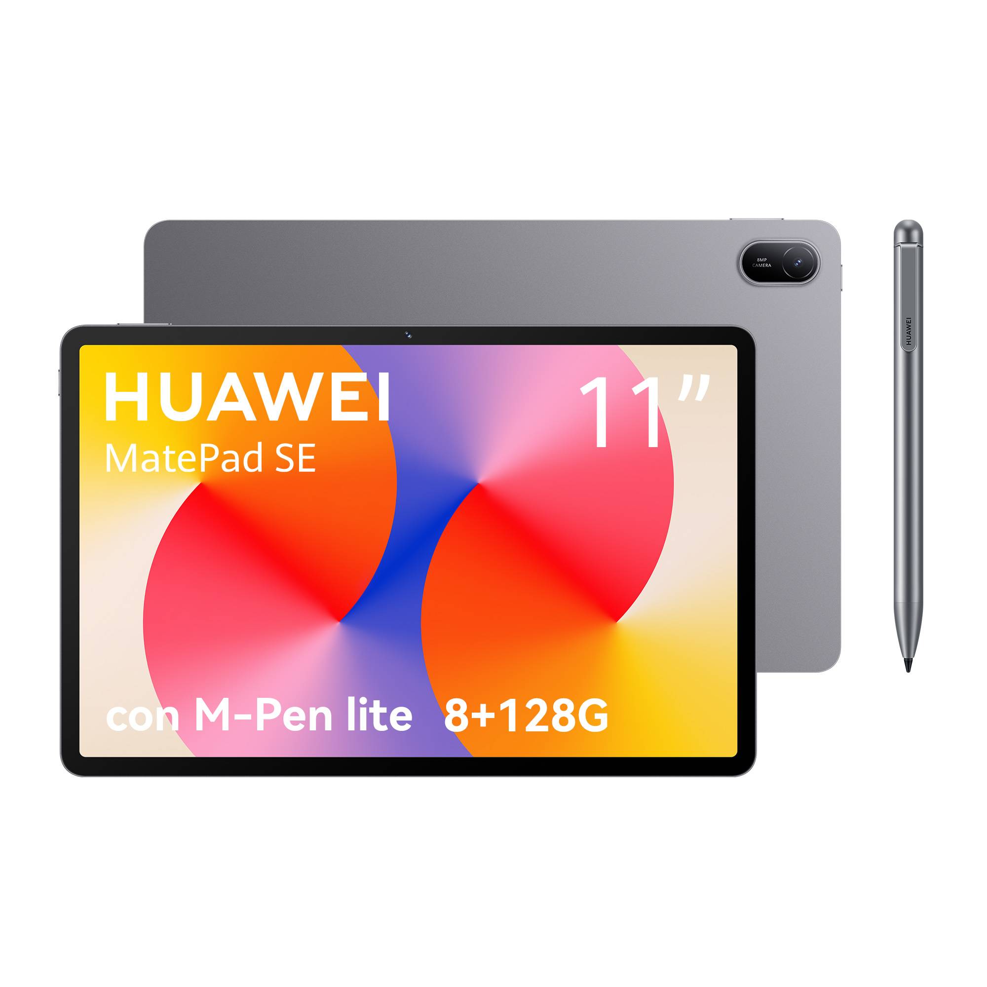 53014GYU MatepadSE 11 GRIS, 8Gb+128Gb Incluye M-Pen Lite | Diseño con cuerpo de metal de una pieza |Pantalla HUAWEI FullView de 11 con Confort ocular TLCHUA380