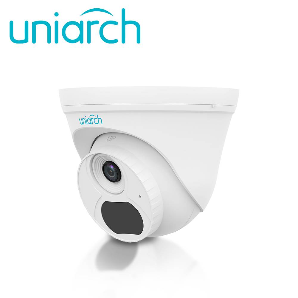 Cámara IP Turret Uniarch (IPC-T134-AF28-ECO) 4MP / Lente Fijo 2.8 mm / Micrófono Integrado / IR 30M / ONVIF / Ultra265 / PoE