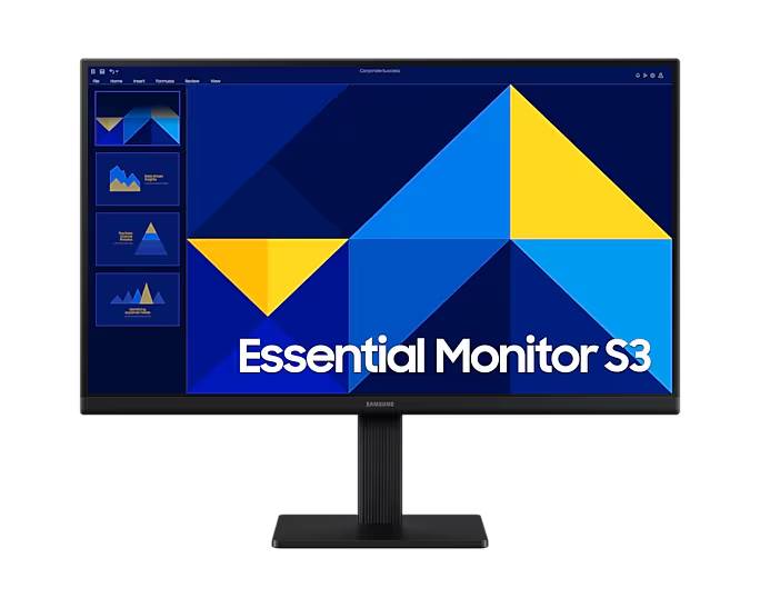 MONITOR SAMSUNG 22 PULGADAS, Essential S3, S30GD, IPS, FHD, PLANO, 100Hz, 5ms, LS22D300GALXZX MONSMG2120