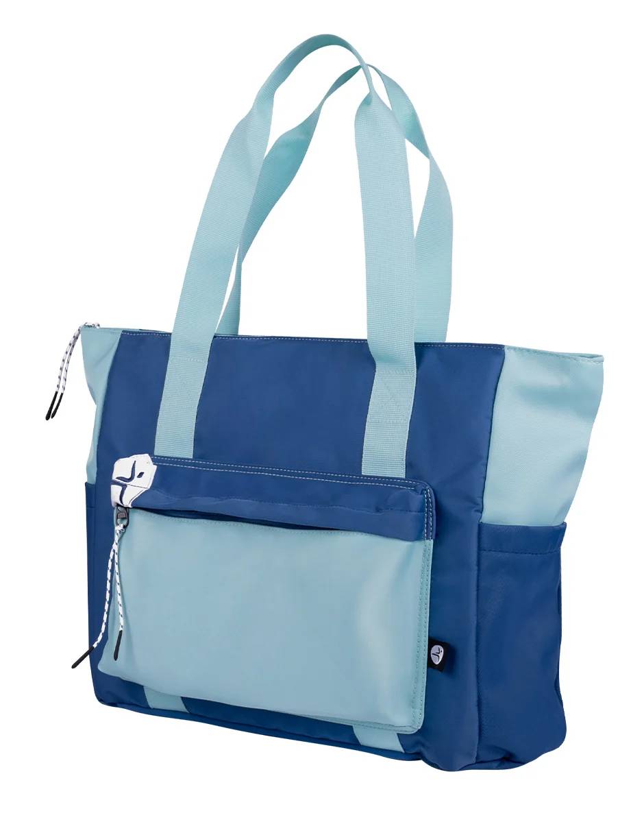 TOTEBAG AZUL PARA LAPTOP 16 Pulgadas TZLB01-V, color azul y turquesa MALTCH500