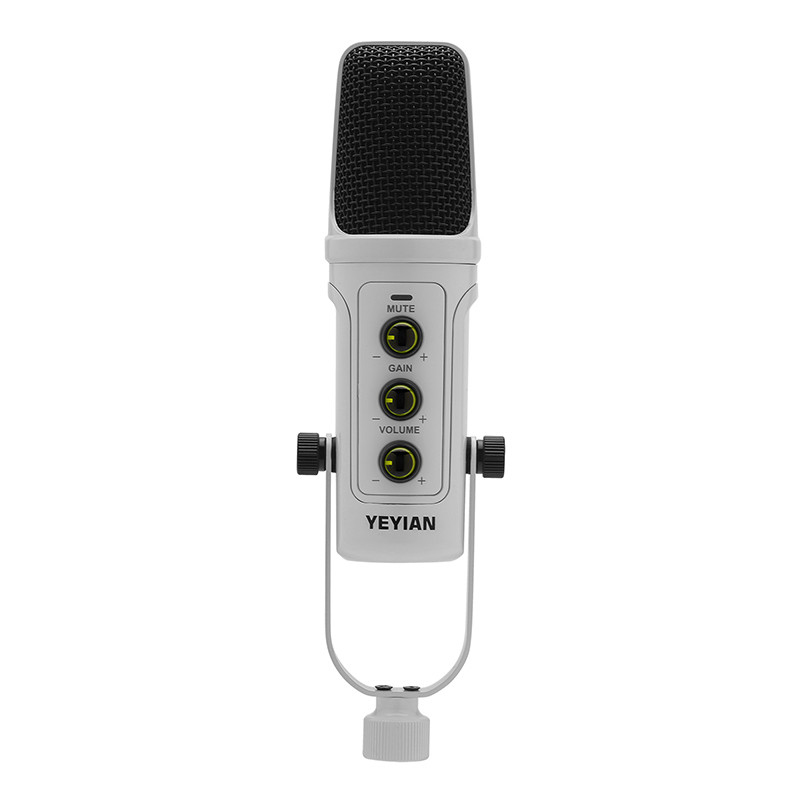 YEYIAN MICROFONO CONDENSADOR KIT STREAMING AGILE NL, BCO, BRAZO TIJERA, SOPORTE  U, MONT ANTICHOQUE, FILTRO, MONTAJE EN MESA,USB B-USB A  YSA-UCHQ-02