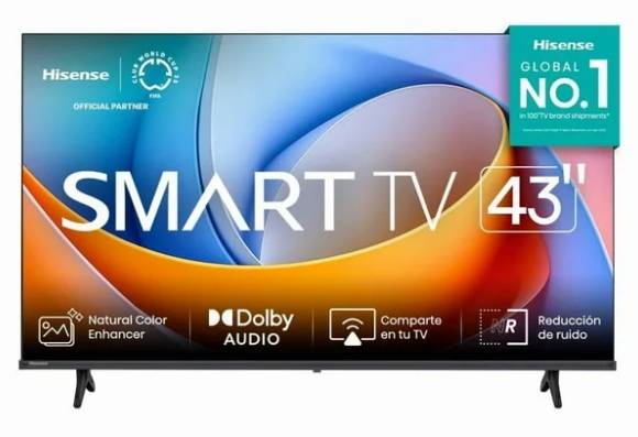 Televisor Hisense 43A45NV, 43 pulgadas, LED FULL HD, 1920 x 1080 Pixeles, VIDAA SMART TV PANHSE2080